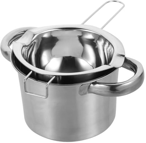 SHOWERORO Stainless Steel Chocolate Melting Pot Set 600ml Capacity Double Boiler for Melting Chocolate Cheese and Butter 16cm Pot for Home Baking and DIY Candy Making