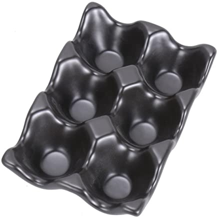 HOMSFOU 6griglie Portauova in Ceramica Per Frigorifero Separate Fondo Antiscivolo Per Mantenere Le Uova Ferme e Fresche
