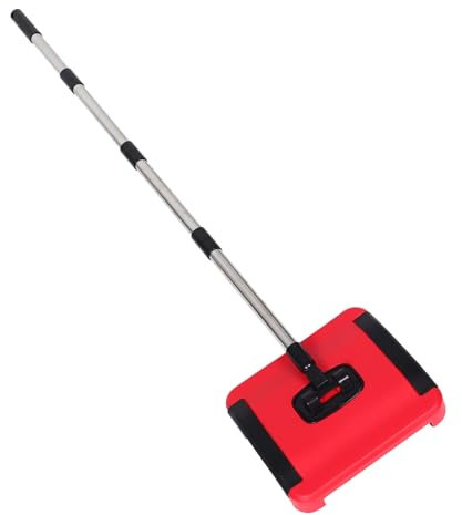 GLSTOY Hand Push Sweeper Lightweight Carpet Broom Manual Floor Sweeper for Home Cleaning Undercoat Pet Hair Removal Hardwood Floors