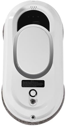 WindWilder Elektrisch Fensterputzroboter 2800Pa, Automatischer Fensterroboter, Fensterreiniger Roboter Fernbedienun für Innenaußenfenster, Spiegel, Fliesen, 10x Stück Lappen, 29.5x14.8x12cm, Weiß