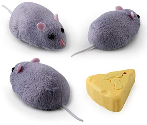 Plüsch-Maus-Spielzeug, realistisches Katzenspielzeug, ABS-Material, bequemes Plüsch-Rattenspielzeug, inklusive Spielzeugmaus und Fernbedienung, realistisch, gefälschte Ratte, ferngesteuertes