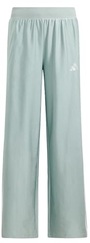 adidas Bambine e Ragazze Seasonals Glam Wide Leg Pants, Wonder Sage/Silver Met., 14-15 Years