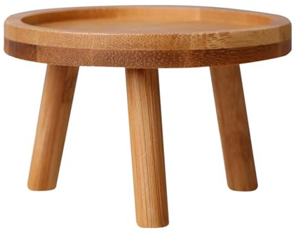 Support pour en bois naturel rond petit - Tabouret de fleurs en bois - Support de fleurs - Assiette décorative pour - Tabouret de fleurs - Support de base massif