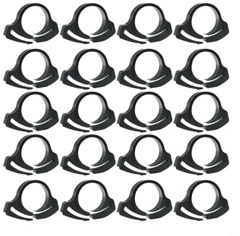 Lot de 20 colliers de serrage à cliquet en plastique pour un support efficace de tuyau d'arrosage dans les systèmes d'irrigation (φ16 mm)
