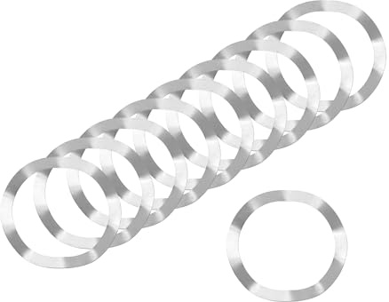 sourcing map Arandela de resorte ondulada, 20 piezas de 2 x 1.6 x 0.00 pulgadas (ODxIDxT) – Arandela curvada de acero inoxidable 304 para tornillo y juntas onduladas para maquinaria (plata)