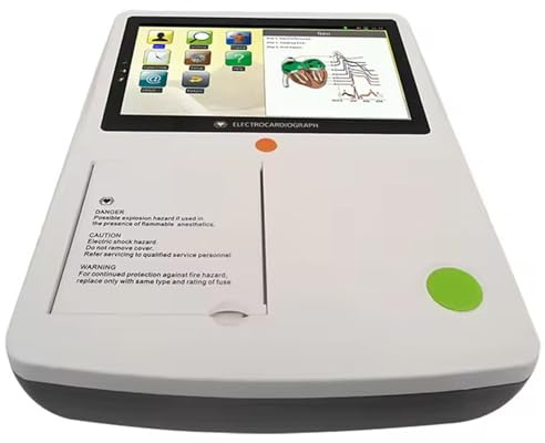 LTdlhFk Electrocardiógrafo Portátil De 3 Canales con Interpretación Automática, Electrocardiógrafo Portátil, Fuente De Alimentación Eléctrica para Uso Clínico.