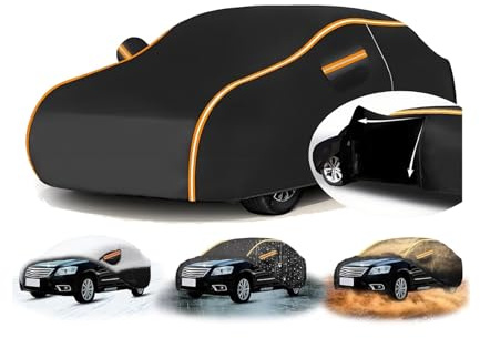 Car Cover for Jaguar XK 2007-2014 (479.4 x 189.2 x 132.9cm),All-Weather Car Cover-Waterproof+Dustproof+UV Protection,Heat Resistant&Leaf Proof with Side Zipper Access