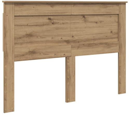 vidaXL Cabecero Roble Artesanal 140 cm Madera contrachapada, Cabecera de Cama Rectangular Moderna, Madera Resistente, líneas Simples, decoración Funcional para dormitorios