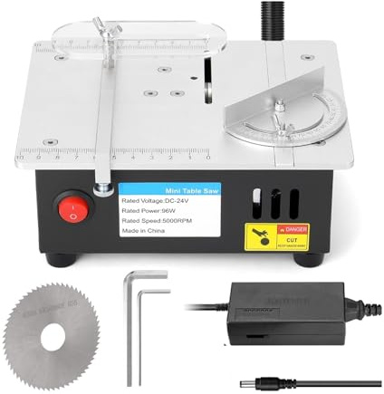Mini sega da tavolo multifunzionale Seghe elettriche Piccole seghe fai te Utensile taglio for la lavorazione del legno Tornio banco Macchina Per uso fai da te(S-2 Standard)