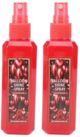 FILFEEL Spray Brillant pour Ballons, 2 Boîtes de 200ml, Haute Brillance, Longue Durée, pour Mariages, Anniversaires, Célébrations de Vacances