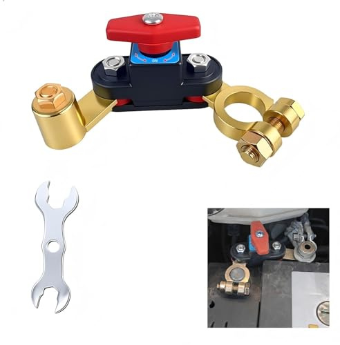 Stacca Batteria 12V, Staccabatteria Auto con Rotazione 180°, Stacca Batteria per Auto per Ridurre lo Scaricamento in Sosta, Scollegabatteria Autos per Trattore Barca Camper e Veicoli Stagionali