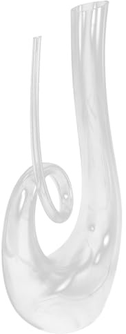OSOLADY Carafe à Vin en Cristal Transparent 1300ml, Aérateur de Vin Créatif Conique sans Plomb, Verseur Compatible Bouteilles, Distributeur de Boissons pour Bar et Fêtes