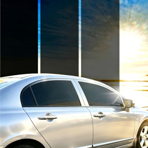 Lámina tintada para coche, 75 cm x 3 m, autoadhesiva, protección contra rayos UV e infrarrojos, contra el calor y el deslumbramiento, lámina de privacidad resistente a los arañazos para coche