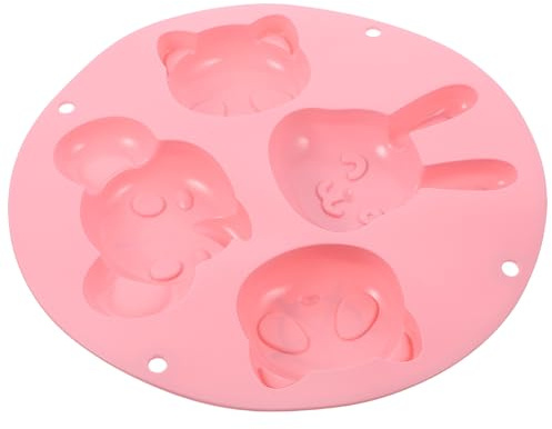 FESTFENDS Molde de Silicona para Fondant y Bizcochos Molde para Tartas Forma de Animal Molde Baking para DIY Color Rosa