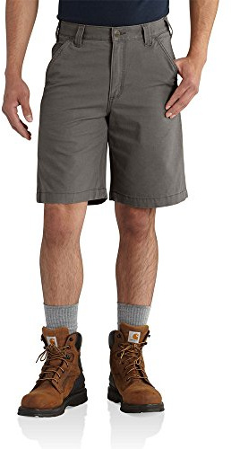Carhartt Men's Relaxed 10 Rigby Dungaree Short, Gravel, W33