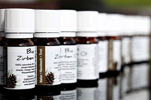 Bio Zirbenöl - 5er Pack - 5X 10ml - 100% naturrein - höchste Qualität durch Destillation