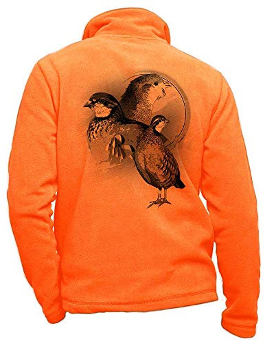 Perdrix Fleecejacke orange personalisiert - Jagdbekleidung Größe S
