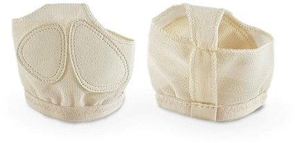 CZ Store®- Anti-Rutsch-Fuß-Pads | 5 Größen | BEIGE Faux-Suede-Pads zum Tanzen, leichtes Mesh-Gaze-Gewebe - Zehenschutz für Gymnastik, Yoga, Pilates, Ballett