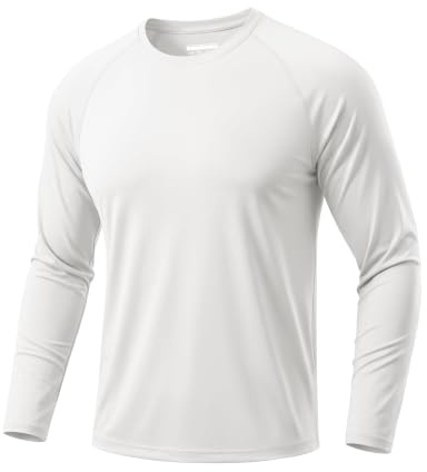 TACVASEN Men's UV Protection UPF 50+ Long Sleeve T-Shirt Casual Outdoor Hiking Walking Shirt