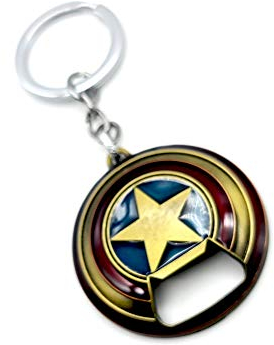 LizMatech Captain America Shield Keyring Bottle Opener Captain America's Bottle Opener Keychain (Retro)