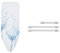 Brabantia 118944 Ironing Board Cover C, 124 x 45cm, 2mm Foam, Cotton Flower & 108266 Ironing Cover Fasteners - White