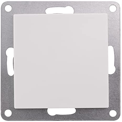 McPower Blindabdeckung Blende | Flair | Unterputz, 60mm Einbaudurchmesser, passend für Hohlwanddosen 68mm-Ø, weiß