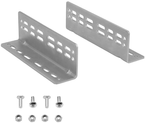 SOTECH 1 Paar Schwerlastauszüge-Winkelset KW-200-H76-L184 184 x 60 x 42 mm | Stahl Silber verzinkt Materialstärke 3 mm Montagewinkel für 200 Kg Schwerlastauszüge KV2-200-H76-LC