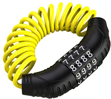 Sicherheitsschloss, Helmschloss, Kabelschloss, digitales Zahlenschloss, 1 x langlebiges Diebstahlschutz-Helmschloss, 4-stelliges Passwort, Fahrradschlösser for Roller, Motorrad, tragbar, Schwarz