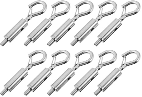yaoqijie Cable Wire Hook Turnbuckle Fence Tensioner Rope Spring Buckle Clips Tension Tool Guideassortment Cables Strainer Kit Roll Garden lasting (Color : Silver)