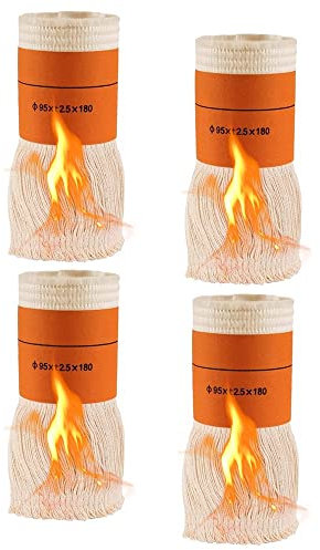 LISSY 4 Stück Docht Für Petroleumofen Innenräume, Petroleum Heizung Ersetzen Docht, Ersatzdocht Für Petroleumheizung Baumwollkern, Camping Petroleumofen Docht (Size : 4 * 85mm)