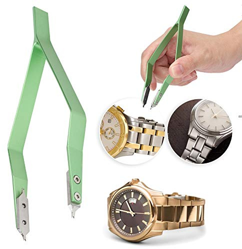 Pinzette a Forma di V, Pinzette per la Riparazione di Orologi, Strumento di Riparazione per Orologi, Pinzette per Bar a Molla a Forma di V, Strumento per Accessori per la Riparazione di Orologi in Met