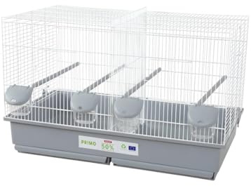 Zolux - Vogelkäfig Primo 67 weiß und grau D 71,5 x 33,5 x 41 cm