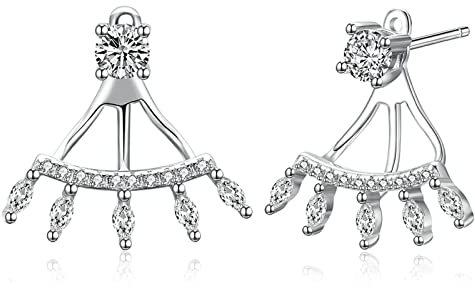 Ayoiow Damen Ohrringe Nickelfrei, Ohrstecker 925 Silber Äste Ohrschmuck Indisch Silber