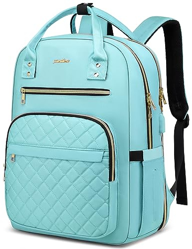 YAMTION Rucksack Damen,Schulrucksack Frauen Schultasche Mädchen Teenager Tagesrucksack mit USB und Laptopfach für Schule Universität Büro Arbeit Stadt
