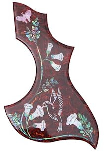 WUQIMUSC Schlagbrett für Akustikgitarre, Kolibri, Abalone, Schlagbrett (Shell Inlay)