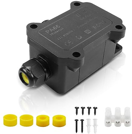 Abzweigdose Wasserdicht IP68 Kabelverbinder Erdkabel Junction Box,Verteilerdose Aufputz,Wasserdichte Verteilerdose 2-4 Wege,Ø5mm-10mm kabel für außen garten outdoor(0.5-2.5mm ², 2 Ports)