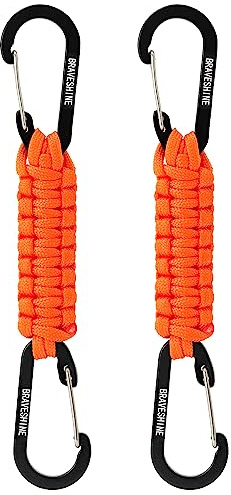 BRAVESHINE Karabiner Schlüsselanhänger Karabinerhaken mit Band, Carabiner Schlüsselanhänger Schlüsselband kurz mit Karabiner für Männer Frauen