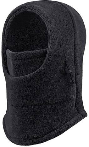 Sturmhaube Winter Gesichtsmaske Herren Damen Fleece Balaclava Skimaske Winddichte Motorradmasken Halswärmer Sturmhaube Gesichtshaube für Fahrrad Motorrad Snowboard Outdoor Sport Unisex (Schwarz)