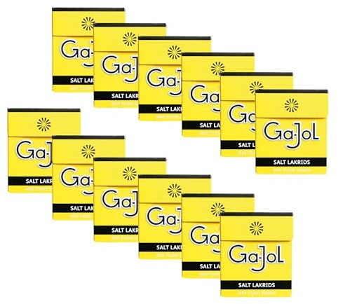 Ga-Jol Salzlakritz Pastillen Zuckerfrei 20g | D??nische S??? er Genuss ohne Zucker! Ideal f??r unterwegs (12er Pack)