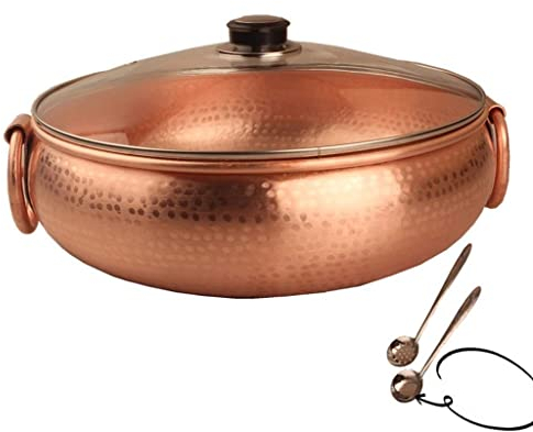 Juego de ollas calientes para cocina, cocina de inducción para el hogar, uso de pato mandarín, olla caliente de cobre, cordero antiguo Shabu, sartén especial, regalos duraderos para amigos (color: B,