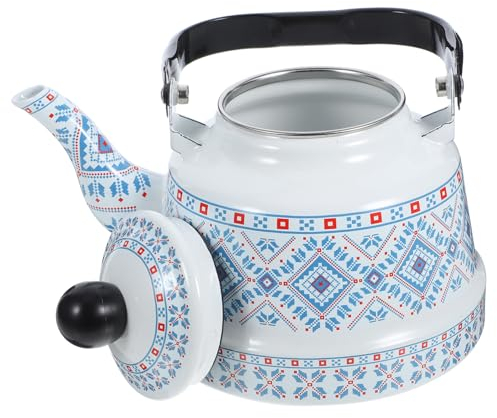 FONDOTIN Botella De Agua Fría Tetera Para Estufa Esmaltada De Uso Diario Accesorio Hogar Tetera Asa Para Preparar Té