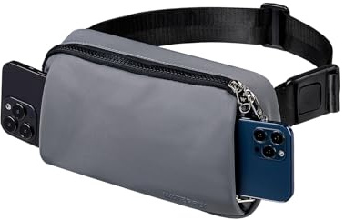 WATERFLY Bauchtasche Gürteltasche Herren Damen: Stylische Hüfttasche Sport Mode Crossbody Brusttasche Wasserabweisend Klein Hip Bag für Outdoor Reisen Wandern Festival