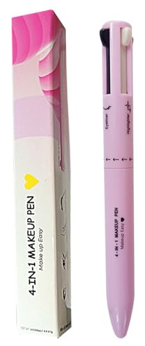 4 in 1 Make up Stift multifunktionaler Make up Stift für Eyeliner Lippenkonturenstift Augenbrauenstift und Highlighter einfach aufzutragen und kompaktes Zubehör Stil 1