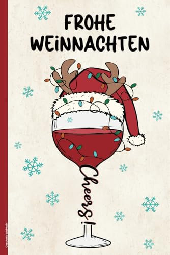 Geschenk Wichteln: Frohe Weihnachten Wichtelgeschenk unter 10 Euro für Frauen das weihnachtliche Notizbuch Dot Grid zur Weihnachtsfeier ein A5 Buch für Notizen ein lustiges Weihnachtsgeschenk