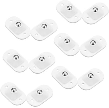 JEWEDECO 12pièces Roues Autocollantes Pivotantes Inoxydable Pour Appareils De Cuisine Poubelles Et Rangement Mobilité Silencieuse Et Polyvalente