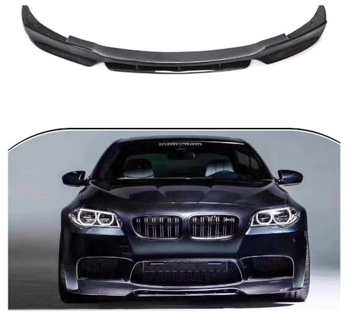 DUANJIAN Maßgeschneidert Frontlippe aus Kohlefaser für BMW 5 Series F10 M5 Sedan 2012-2016,Frontlippe Kinnspoiler Splitterschutz,Auto Bumper Frontspoiler Lippe Zubehör