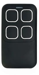 Hormann Compatible 4-Channel Garage Door Remote – LED Indicator – HSE-4-BS, HSE-2-BS, HSE-1-BS Replacement – Black