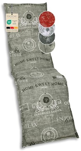 GO-DE Textil Bequeme und attraktive Polsterauflagen für Relaxliegen (Einzelset, Stempel grau, Relaxauflage)