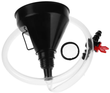 SWOOMEY Embudo Automotriz Flexible Con Tubo Extendido De 1 Metro Para De Motor y Gasolina, Embudo Con Válvula De Control De Flujo, Adecuado Para Espacios Reducidos y Uso Taller
