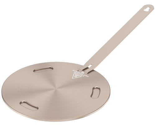 Eyoulife Placa adaptadora de inducción de diámetro 16/20/24 cm, placa adaptador con mango antiquemaduras extraíble, difusor de calor de acero inoxidable, conducción uniforme del calor para cocinas de
